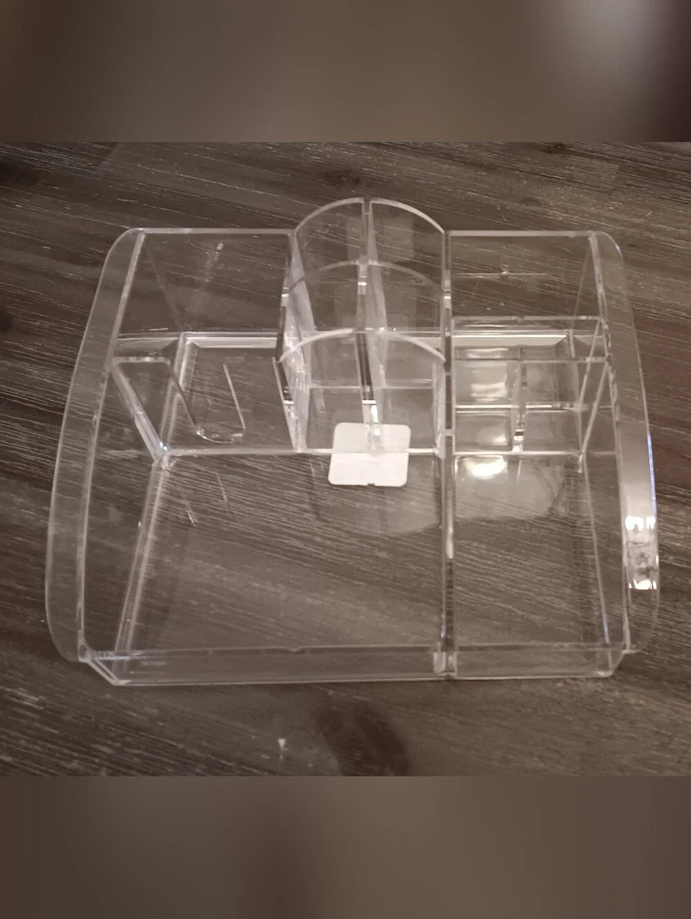 Clear Acrylic Makeup Organizer with Multi-Compartment Storage